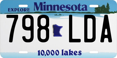 MN license plate 798LDA