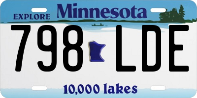 MN license plate 798LDE