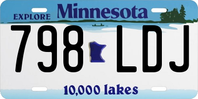 MN license plate 798LDJ