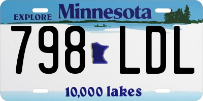 MN license plate 798LDL