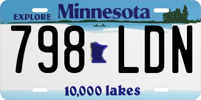 MN license plate 798LDN