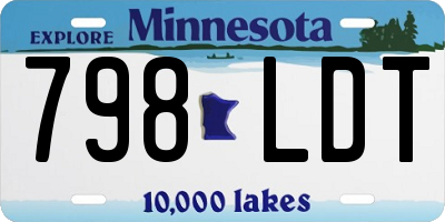 MN license plate 798LDT