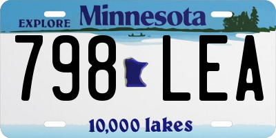 MN license plate 798LEA