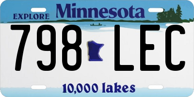 MN license plate 798LEC