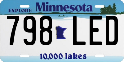 MN license plate 798LED