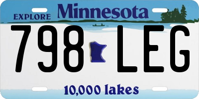 MN license plate 798LEG