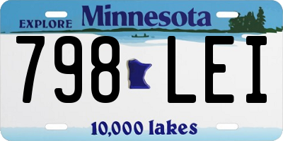 MN license plate 798LEI