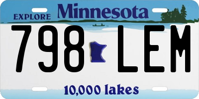 MN license plate 798LEM