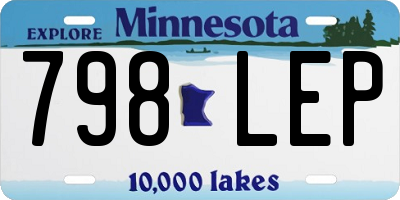 MN license plate 798LEP
