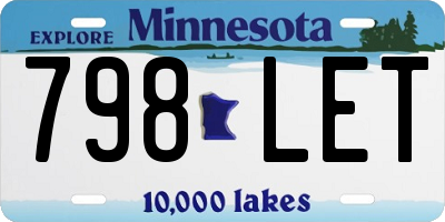 MN license plate 798LET