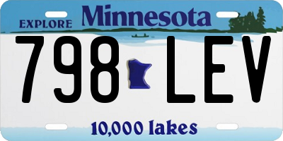 MN license plate 798LEV