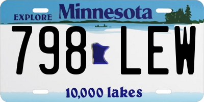 MN license plate 798LEW