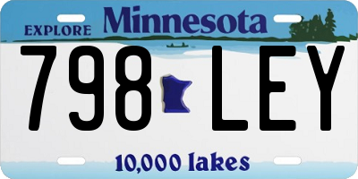 MN license plate 798LEY