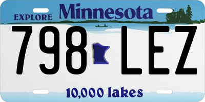 MN license plate 798LEZ