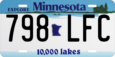 MN license plate 798LFC