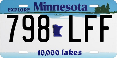 MN license plate 798LFF
