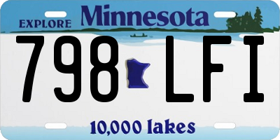 MN license plate 798LFI
