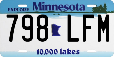 MN license plate 798LFM