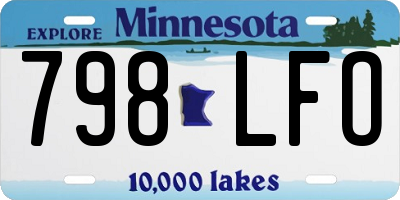 MN license plate 798LFO