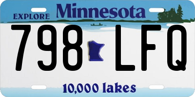 MN license plate 798LFQ