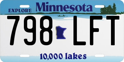 MN license plate 798LFT