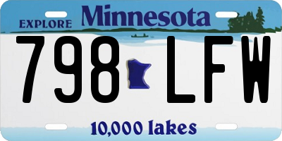 MN license plate 798LFW