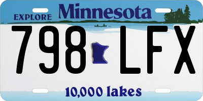 MN license plate 798LFX