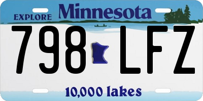 MN license plate 798LFZ