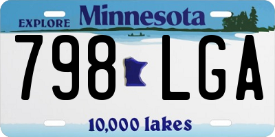 MN license plate 798LGA