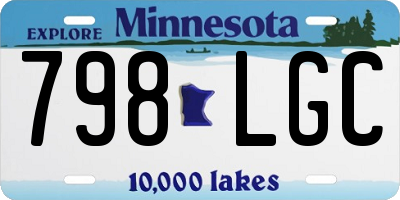MN license plate 798LGC