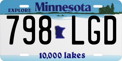 MN license plate 798LGD