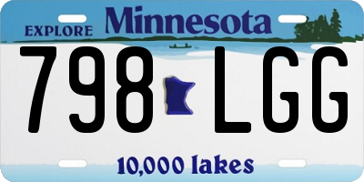 MN license plate 798LGG