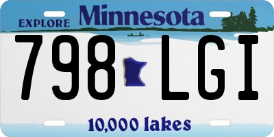 MN license plate 798LGI