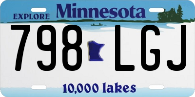 MN license plate 798LGJ