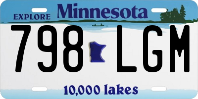 MN license plate 798LGM