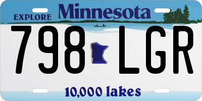 MN license plate 798LGR