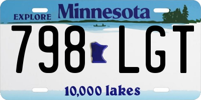 MN license plate 798LGT