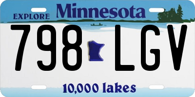 MN license plate 798LGV