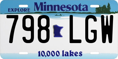 MN license plate 798LGW