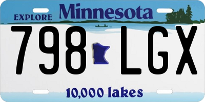 MN license plate 798LGX