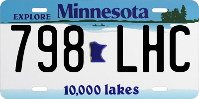 MN license plate 798LHC
