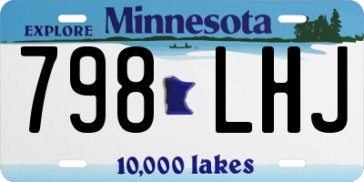 MN license plate 798LHJ