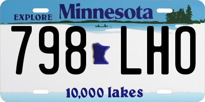 MN license plate 798LHO