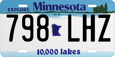MN license plate 798LHZ