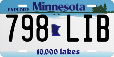 MN license plate 798LIB