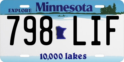 MN license plate 798LIF