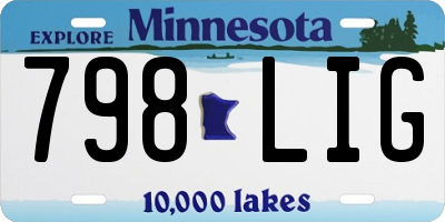 MN license plate 798LIG