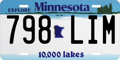 MN license plate 798LIM
