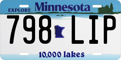 MN license plate 798LIP