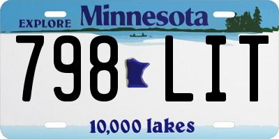 MN license plate 798LIT